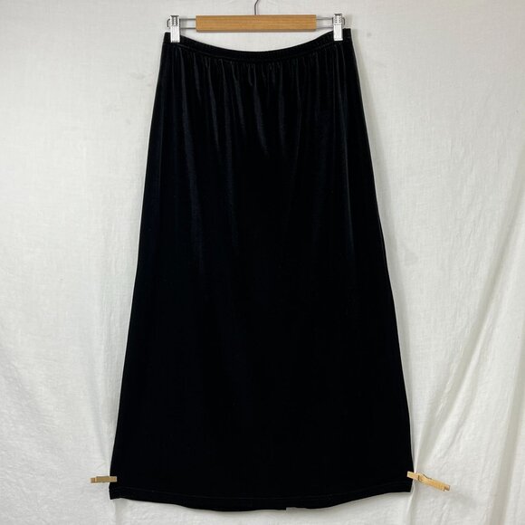 Vintage Notations Velvet Pull On Midi Skirt Womens Large Y2K Goth Witchy Gypsy - Picture 1 of 8